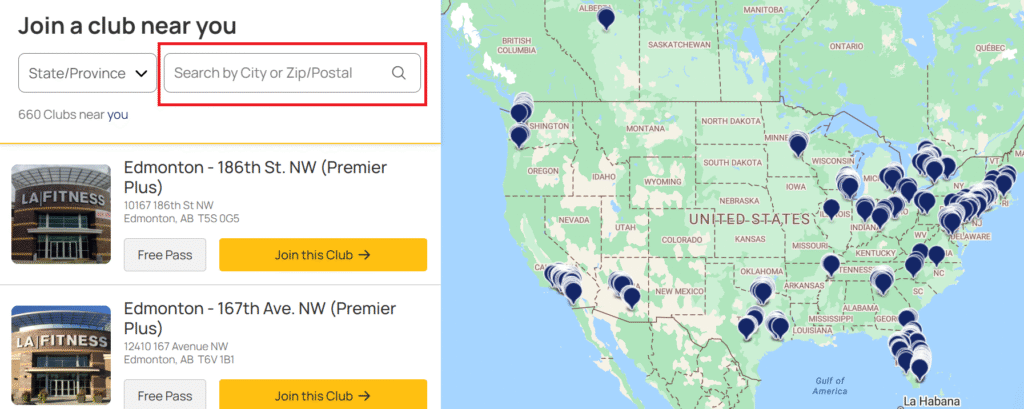 Find local gym details
