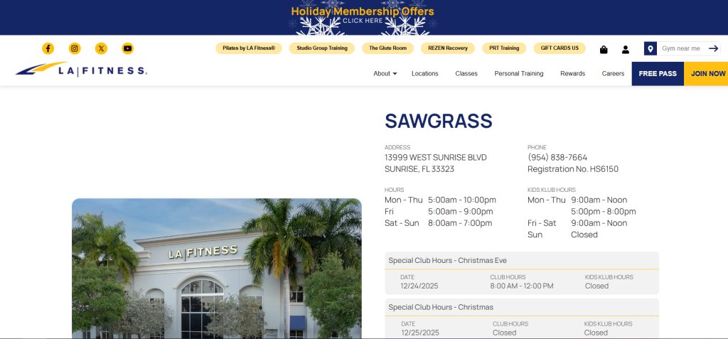 la fitness sawgrass locations 