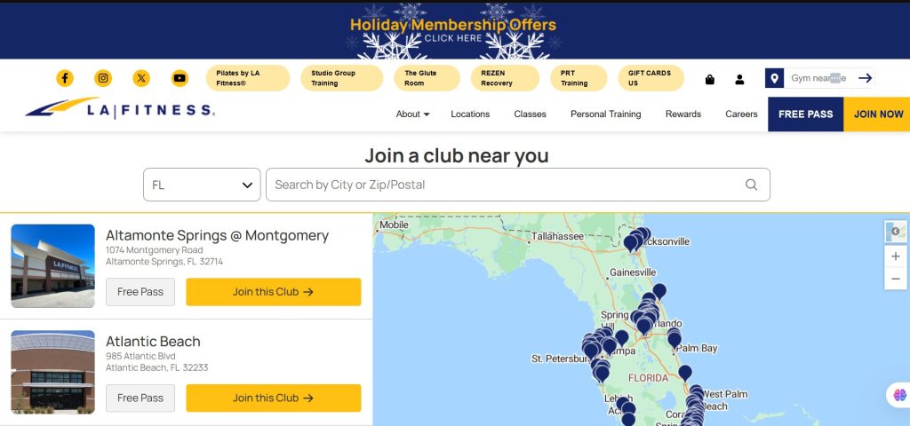 LA Fitness Florida Locations