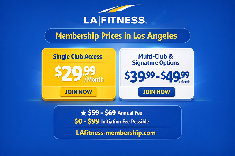 la fitness membership costs in los angeles