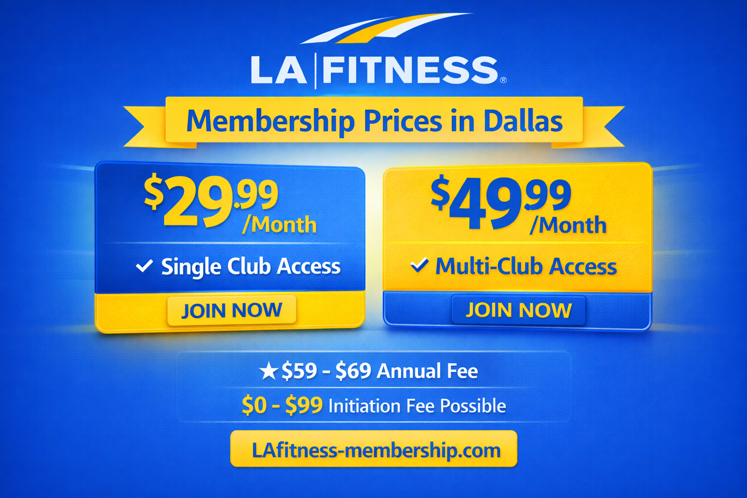 la fitness membership prices in dallas